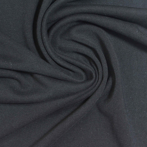 Washed Modal Polyester Stretch Jersey Knit Fabric, 210 gsm, 160 cm — Navy