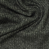 Dark Grey Marl Rib Knit, Poly-Viscose — photo 2