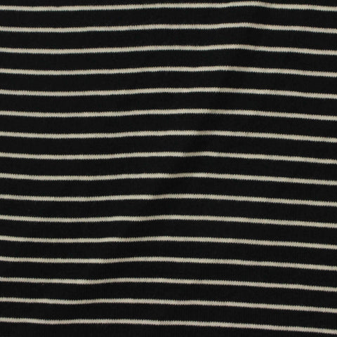 Black Horizontal-Stripe Rib Knit, 240 gsm, 150 cm, ref EF-240289