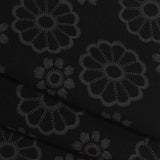Black Tone-on-Tone Floral Jacquard, Poly-Viscose — photo 2