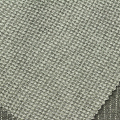 Light Grey Vertical-Stripe Interlock Knit, Polyester