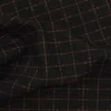 Dark Red Check Woven, Poly-Viscose — photo 2