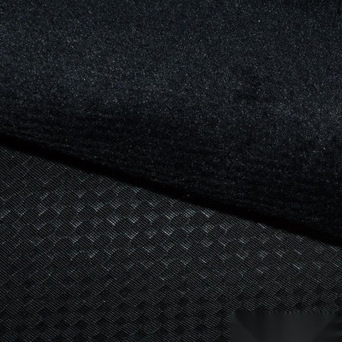 100% Polyester Velvet Fabric, 380 gsm, 160 cm — Black