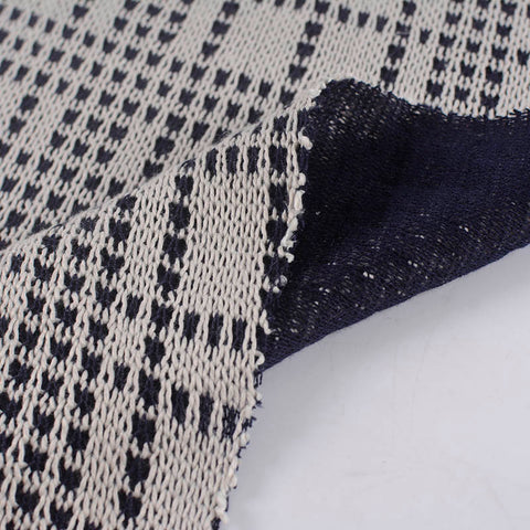 Black Houndstooth Chunky Knit, Polyester, 370 gsm