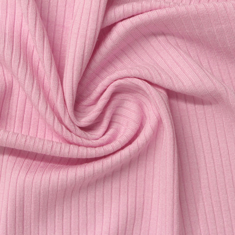 Light Pink Rib Knit, Viscose
