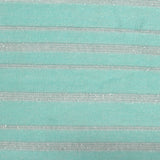 Aqua Glitter-Stripe Jersey Knit, Polyester — photo 2