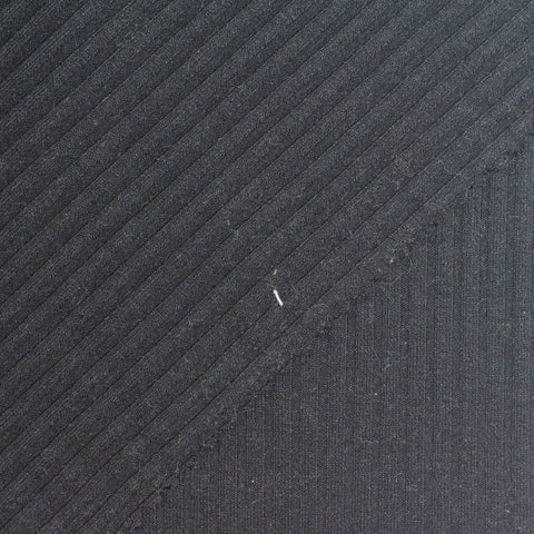 Polyester Viscose Stretch Rib Knit Fabric, 280 gsm, 134 cm — Grey