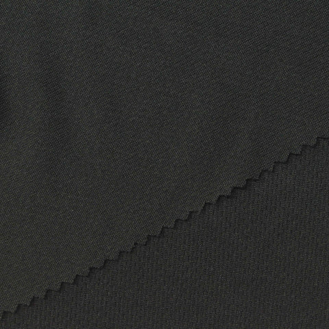 Black Textured Birdseye Knit, Polyester