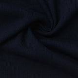 Cotton Stretch Rib Knit Fabric, 200 gsm, 115 cm — Navy — photo 2