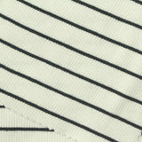 Black Horizontal-Stripe Rib Knit, Cotton — photo 2