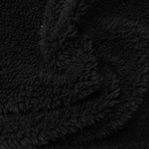 100% Polyester Interlock Knit Fabric, 200 gsm, 160 cm — Black