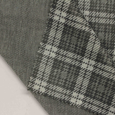 Grey Plaid Jacquard, Polyester, 260 gsm
