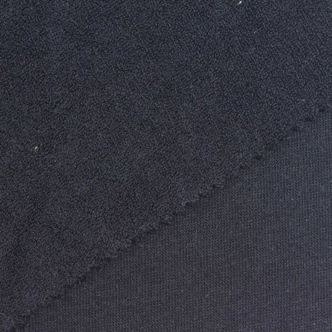 Cotton Polyester French Terry Fabric, 250 gsm, 180 cm — Navy