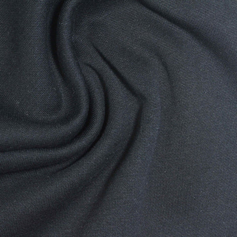 Polyester Cotton Fleece Fabric, 310 gsm, 160 cm — Navy