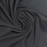 Polyester Stretch Rib Knit Fabric, 203 gsm, 174 cm — Grey — photo 2