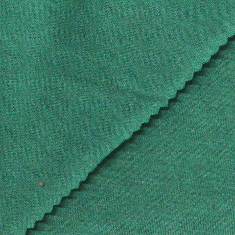 Green Marl Jersey Knit, Poly-Cotton, 157 gsm