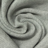 Light Grey Heathered-Marl Rib Knit, Cotton-Poly — photo 2