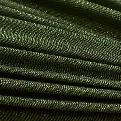 Metallic Stretch Chunky Knit Fabric, 147 gsm, 152 cm — Green, ref EF-6149