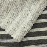Dark Grey Horizontal-Stripe French Terry, Poly-Cotton — photo 2