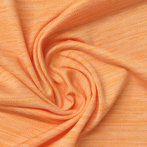 Orange Marl Jersey Knit, Polyester, 150 gsm
