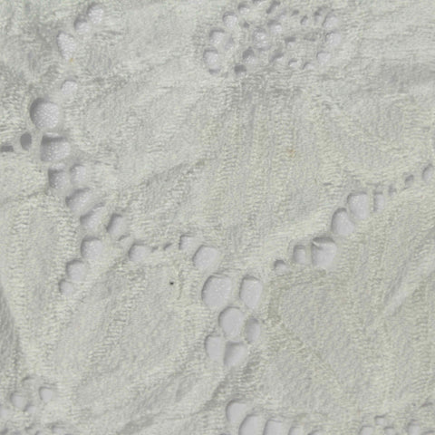 White Floral Lace, Nylon, 145 cm