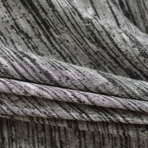 Black Vertical-Stripe Knit, Poly-Viscose