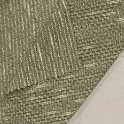 Green Vertical-Stripe Chunky Knit, Poly-Viscose