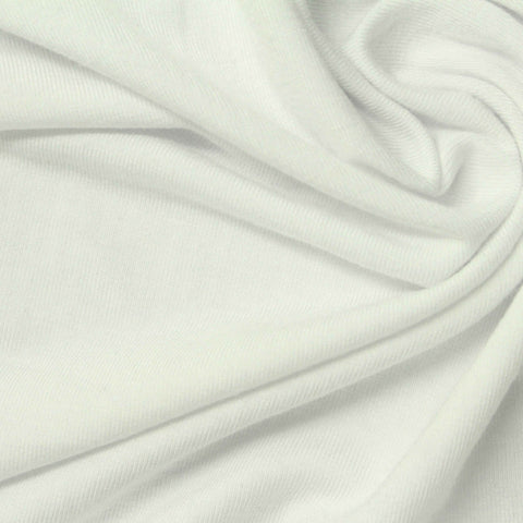 Viscose Stretch Jersey Knit Fabric, 230 gsm, 165 cm — White