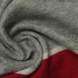 Grey Horizontal-Stripe Chunky Knit, Viscose-Poly — photo 2