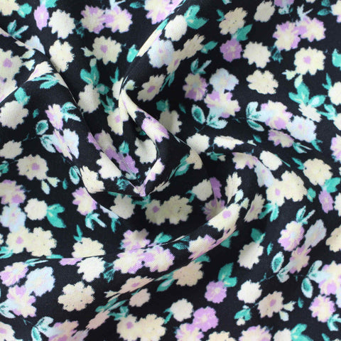 Light Yellow Flowers Woven, Viscose