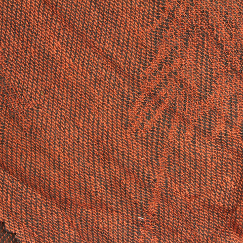 Orange Floral Jacquard, Poly-Cotton