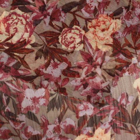 Cream Bold-Floral Woven, Polyester