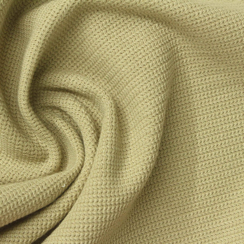 Jacquard Polyester Stretch Rib Knit Fabric, 320 gsm, 160 cm — Khaki