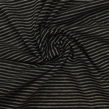 Black Horizontal-Stripe Jersey Knit, Poly-Viscose — photo 2