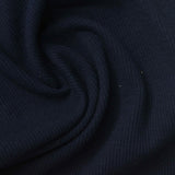 Cotton Stretch Rib Knit Fabric, 250 gsm, 125 cm — Navy — photo 2
