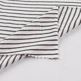 Black Horizontal-Stripe Jersey Knit, Viscose — photo 2