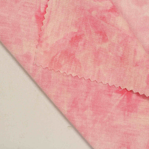 Pink Abstract Knit, Viscose-Poly