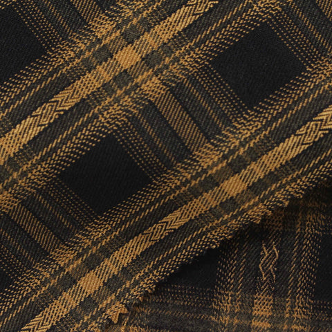 Black Plaid Woven, Poly-Viscose, 285 gsm, 150 cm, ref EF-265161