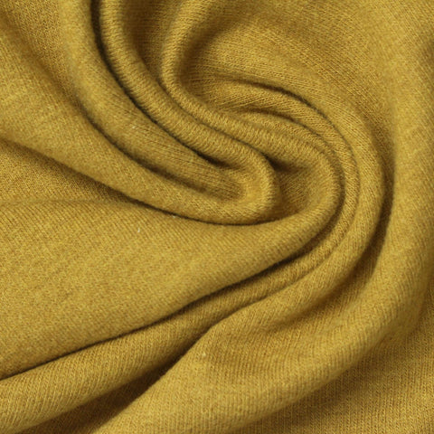 Viscose Acrylic Blend Stretch Rib Knit Fabric, 250 gsm, 165 cm — Khaki
