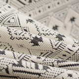 Black Geometric Jacquard, Viscose-Poly — photo 2