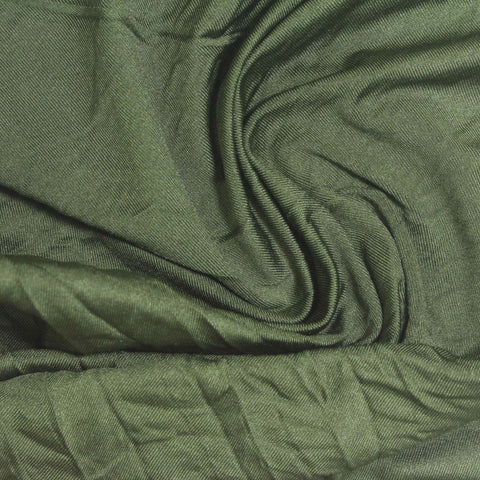 Olive Textured Milk Silk Knit, Polyester