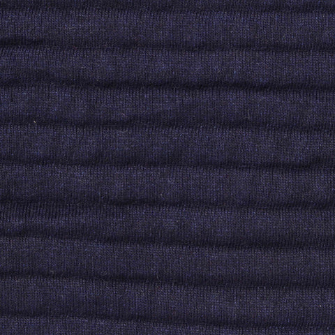 Printed Viscose Nylon Knit Fabric, 348 gsm, 170 cm — Navy