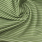 Green Horizontal-Stripe Jersey Knit, Cotton-Poly — photo 2