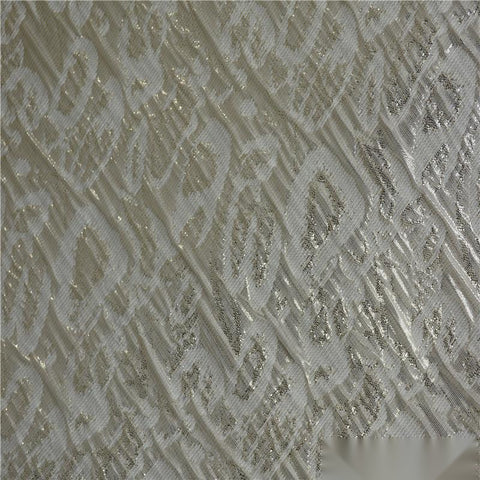 Cream Abstract Jacquard, Poly-Viscose