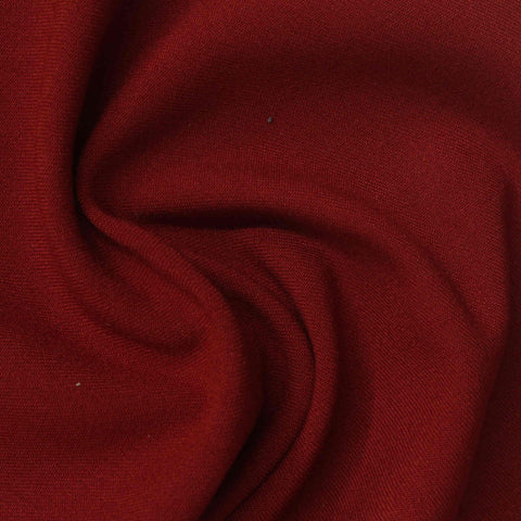 Polyester Viscose Stretch Twill Fabric, 295 gsm, 145 cm — Red