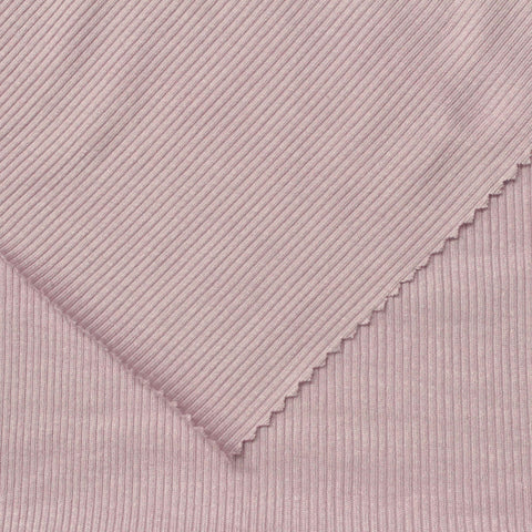 Dusty Pink Rib Knit, Viscose