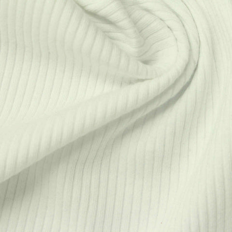 Cotton Modal Stretch Rib Knit Fabric, 270 gsm, 120 cm — Beige