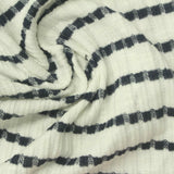 Dark Grey Horizontal-Stripe Jacquard, Cotton-Poly — photo 2