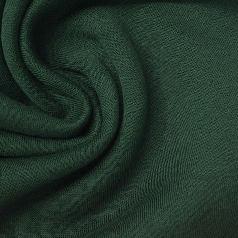 Brushed Cotton Polyester French Terry Fabric, 200 gsm, 165 cm — Green