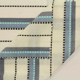 White Horizontal-Stripe Woven, Viscose — photo 2